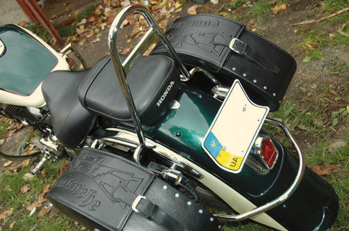 Спинки пасажирські з підставками (рамками) для кофрів на мотоцикл Honda Shadow ACE 400-750 (1998-2003р.)