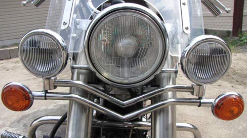 Support for additional headlights for Yamaha Drag Star XVS 400, 650A Classic